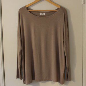 Piko Taupe Long-Sleeve Top